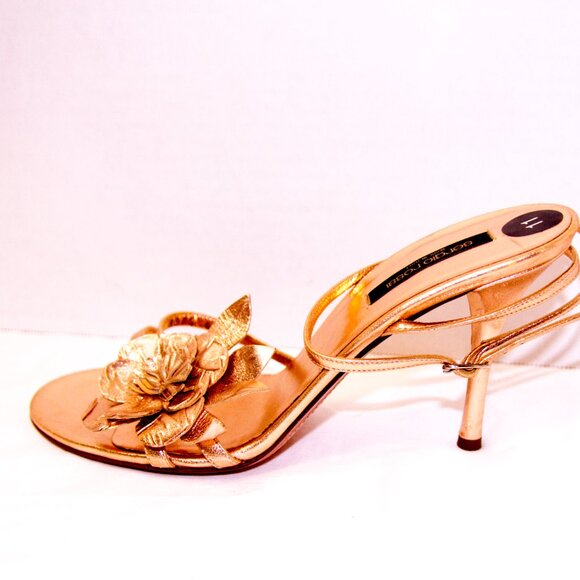 Fairycore fae cottagecore coquette soft girl feminine rose gold heels size 41 - Picture 3 of 12